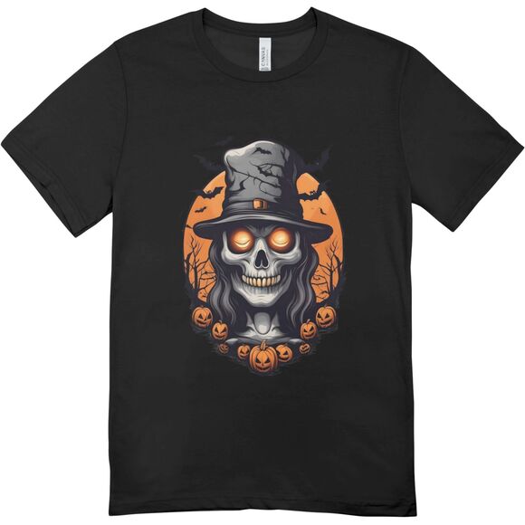 Creepy skeleton tee | Halloween T-shirt | Unisex Hanes Softstyle 3X - Picture 1 of 1